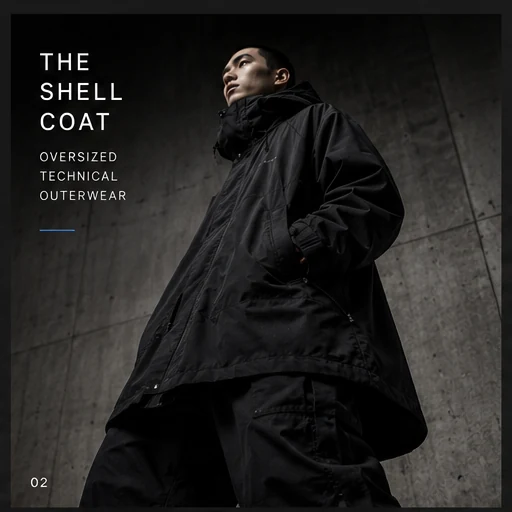 Thread and Tide shell coat social post